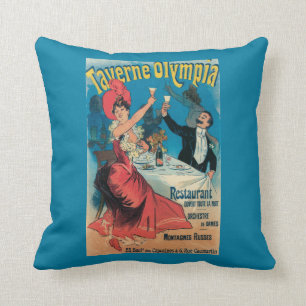 Taverne Olympia-förderndes Plakat Kissen