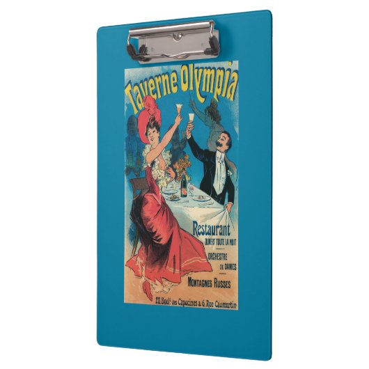 Taverne Olympia-förderndes Plakat Klemmbrett (Links)