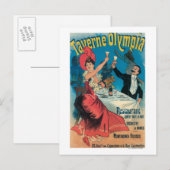 Taverne Olympia Werbeplakat Postkarte (Vorne/Hinten)