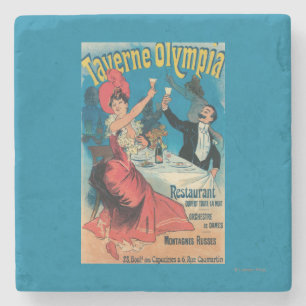Taverne Olympia Werbeplakat Steinuntersetzer