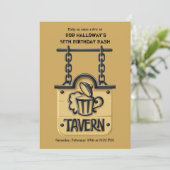 Taverne-Zeichen-Einladung Einladung (Stehend Vorderseite)