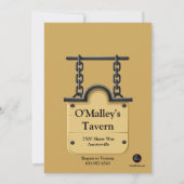 Taverne-Zeichen-Einladung Einladung (Rückseite)