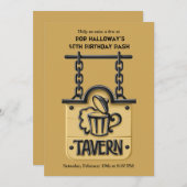 Taverne-Zeichen-Einladung Einladung (Vorne/Hinten)