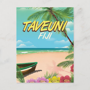 Taveuni Fidschi Reiseplakat Postkarte