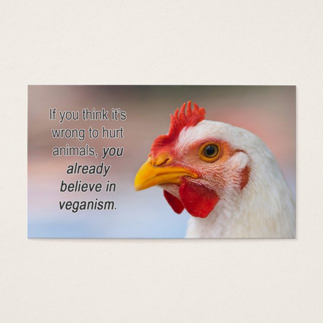 TAVS "Warum Veganismus?" Visitenkarten (Vorderseite)