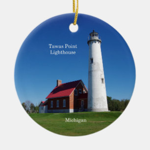 Tawas Point Lighthouse-Ornament Keramik Ornament