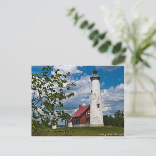 Tawas Point Lighthouse Postkarte (Stehend Vorderseite)