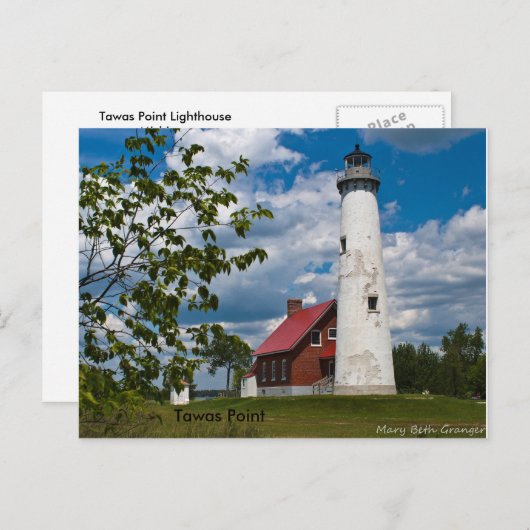 Tawas Point Lighthouse Postkarte (Vorne/Hinten)