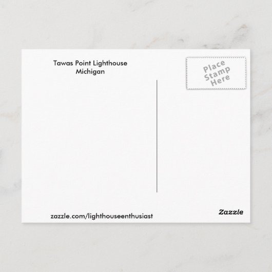 Tawas Point Lighthouse Postkarte (Rückseite)