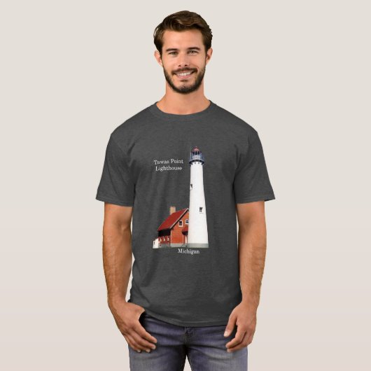 Tawas Point Lighthouse Shirt dunkel (Vorne ganz)