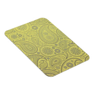 Tawnerde gefärbt Paisley auf gelb Magnet