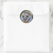 Tawnschale in Pointillismus Art Runder Aufkleber (Tasche)