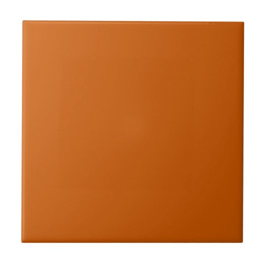 Tawny Brown Solid Color Tile Fliese (Vorderseite)