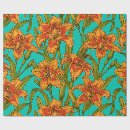 Tawny Dailily Blume Geschenkpapier (Flach)