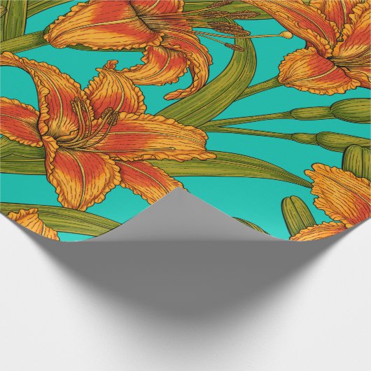 Tawny Dailily Blume Geschenkpapier (Ecke)