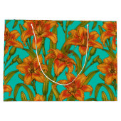 Tawny Dailily Blume Große Geschenktüte (Rückseite)