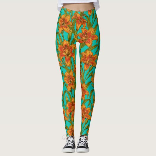 Tawny Dailily Blume Leggings (Vorderseite)