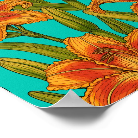 Tawny Dailily Blume Poster (Ecke)