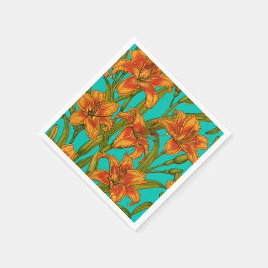 Tawny Dailily Blume Serviette (Ecke)