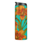 Tawny Dailily Blume Thermosbecher (Nach rechts gedreht)