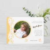 Tawny Foto Abschluss Ankündigung/Einladung Einladung (Stehend Vorderseite)