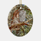 TAWNY FROGMOUTHS QUEENSLAND AUSTRALIEN KERAMIK ORNAMENT (Rechts)
