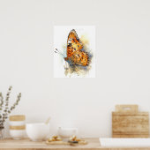 Tawny Kaiser Butterfly Art Print Poster (Küche)