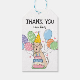 Tawny Neapolitan Mastiff Birthday Favor Gift Tags Geschenkanhänger