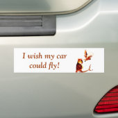 Tawny Owl Art Ich wünschte, ich könnte fliegen! Autoaufkleber (Auf Auto)