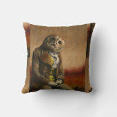 Tawny Owl Gentleman Throw Cushion Kissen (Rückseite)