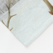 Tawny Owl im Schneevogel Wasserfarbe Fleecedecke (Ecke)