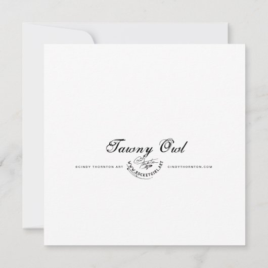 Tawny Owl - Mini Print (Rückseite)