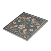 Tawny Owl Pattern William Morris style Owls Fliese (Seite)