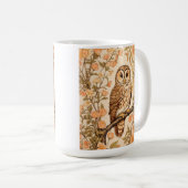 Tawny Owl Peach Blossoms William Morris Inspiriert Kaffeetasse (VorderseiteRechts)