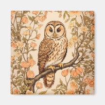 Tawny Owl Peach Blossoms William Morris Inspiriert