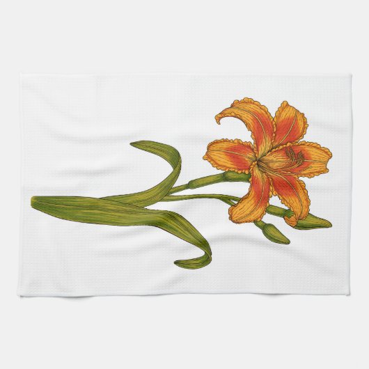 Tawny Taglilie Geschirrtuch (Horizontal)