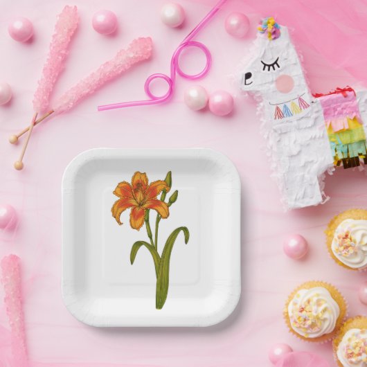 Tawny Taglilie Papier Teller (Party)