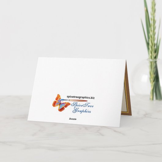 Tawny Tulips Karte (Rückseite)