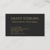 Tax Accountant Minimal Black Gold CPA Visitenkarte (Vorderseite)