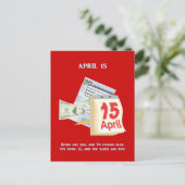 Tax Day Funny Gedicht Postkarte (Stehend Vorderseite)
