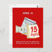 Tax Day Funny Gedicht Postkarte (Vorne/Hinten)