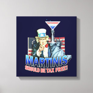 Tax Free Martini Galerie-verpackte Leinwand