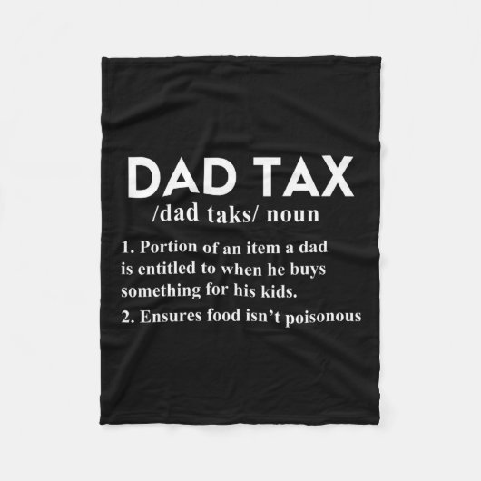 Tax Funny Tax Definition Vater Daddy Vater 1 Fleecedecke (Vorderseite)