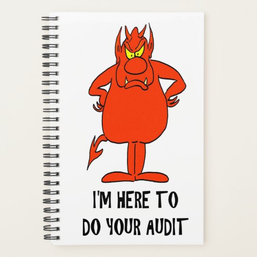 Tax Panner Funny IRS Joke Taxday Spaß Devil Audit Planer (Vorderseite)