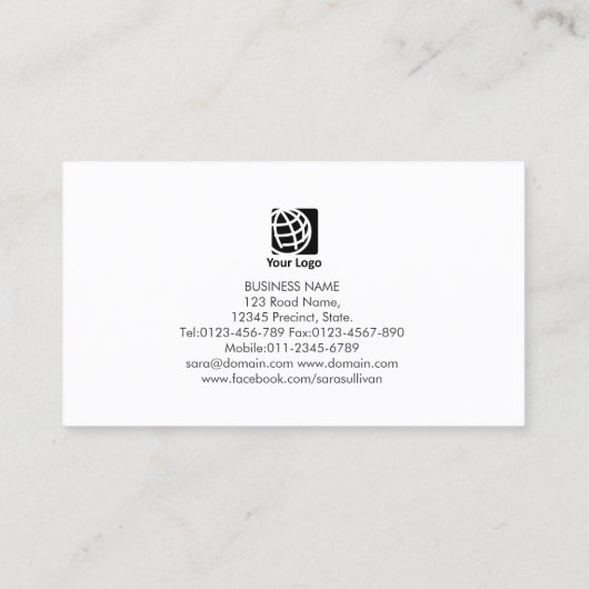 Tax Preparer Faux Gold Dollar Pen Icon Finance Visitenkarte (Rückseite)