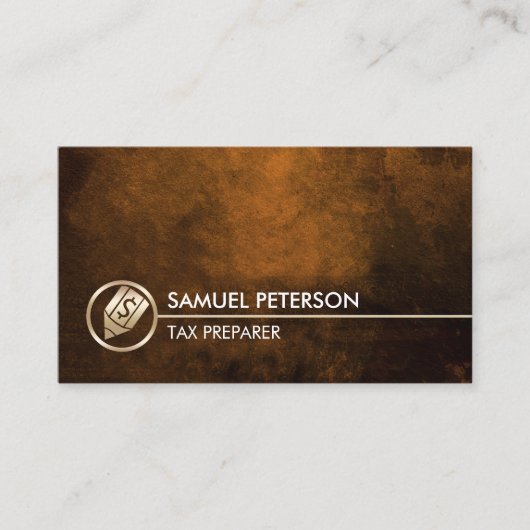 Tax Preparer Faux Gold Dollar Pen Icon Finance Visitenkarte (Vorderseite)