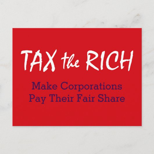 Tax the Rich Postkarte (Vorderseite)