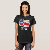 Taxation Is Theft American USA Flag Libertarian An T-Shirt (Vorne ganz)