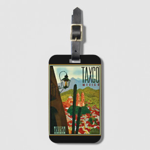 Taxco Mexico Vintage Reiseposter Gepäckanhänger