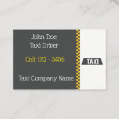 Taxi-Ansässige Visitenkarte (Rückseite)